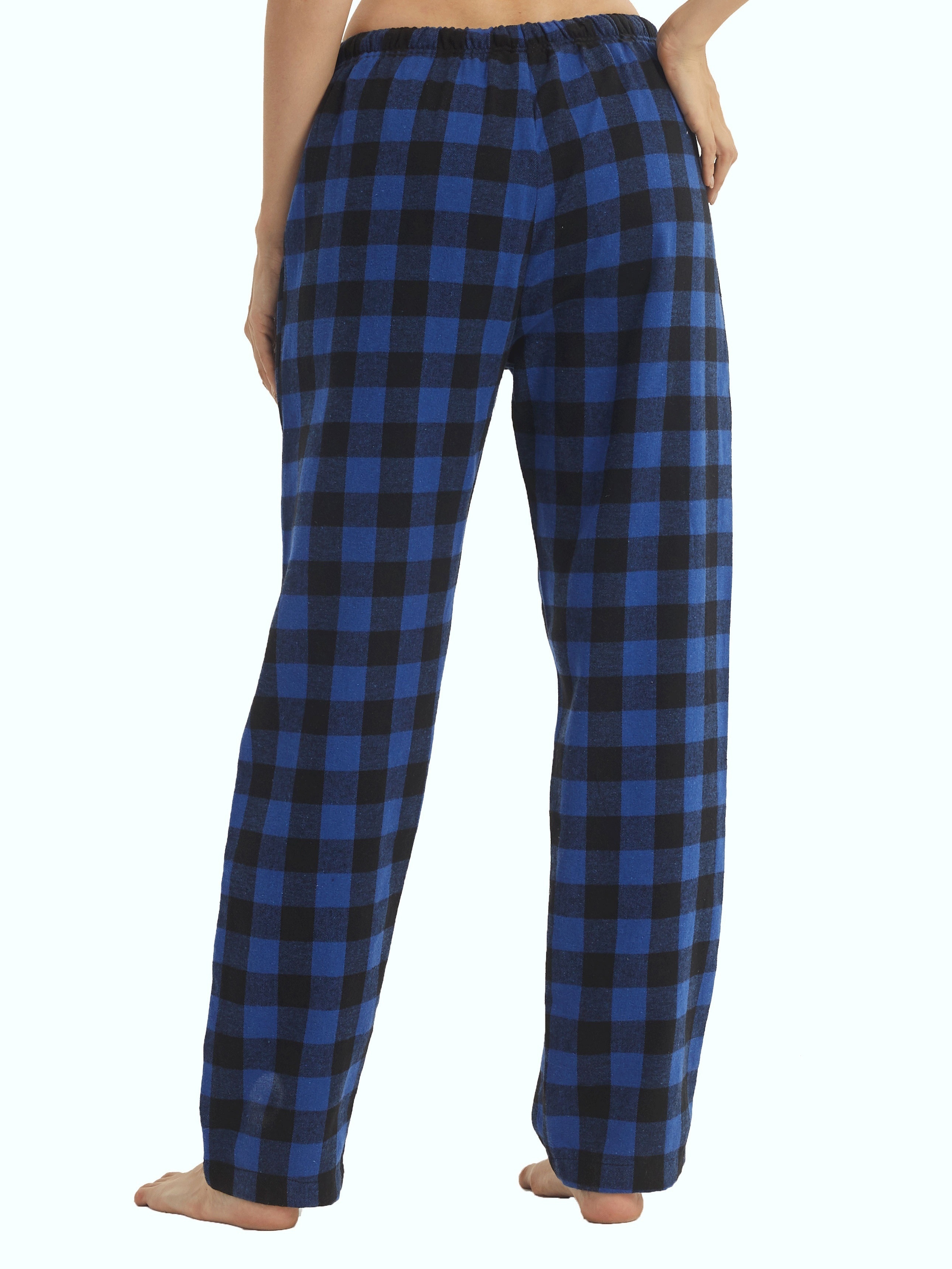 Plaid Print Pajamas Pants Soft Comfy Drawstring Lounge Pants