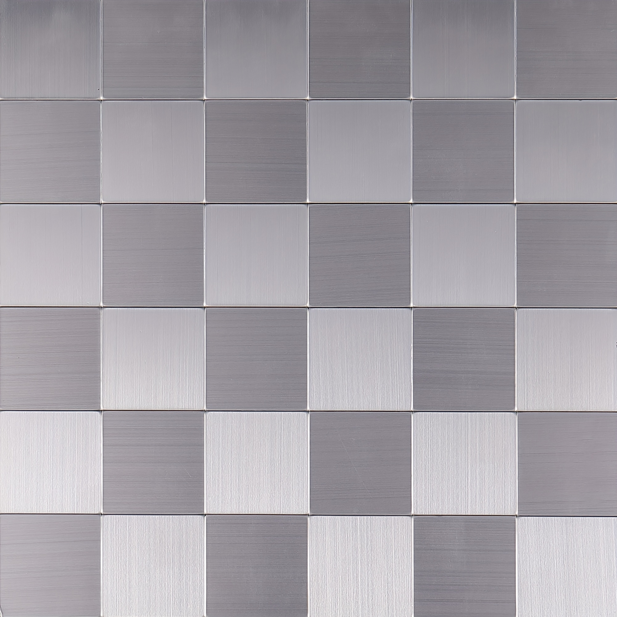 Peel and Stick Backsplash Stainless Steel Pattern