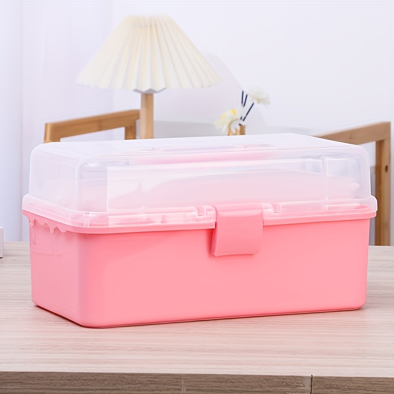  Art Supply Storage, 3-Layers Plastic Sewing Craft Box with  Handle, Storage Box for Medicine, Tools, Cosmetics, Pen : Arts, Crafts &  Sewing