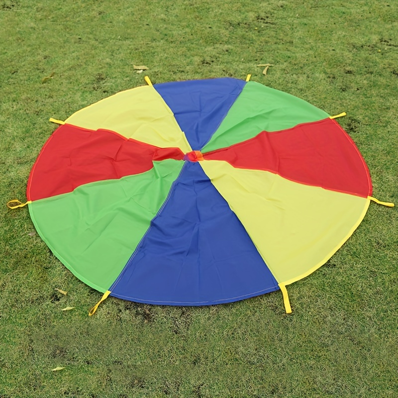 

1pc 2m/3m/3.6m (78.74in/118.11in/141.73in) Outdoor Rainbow Parachute, Suitable For Group Gymnastics Training, Outdoor Sports Sense Training