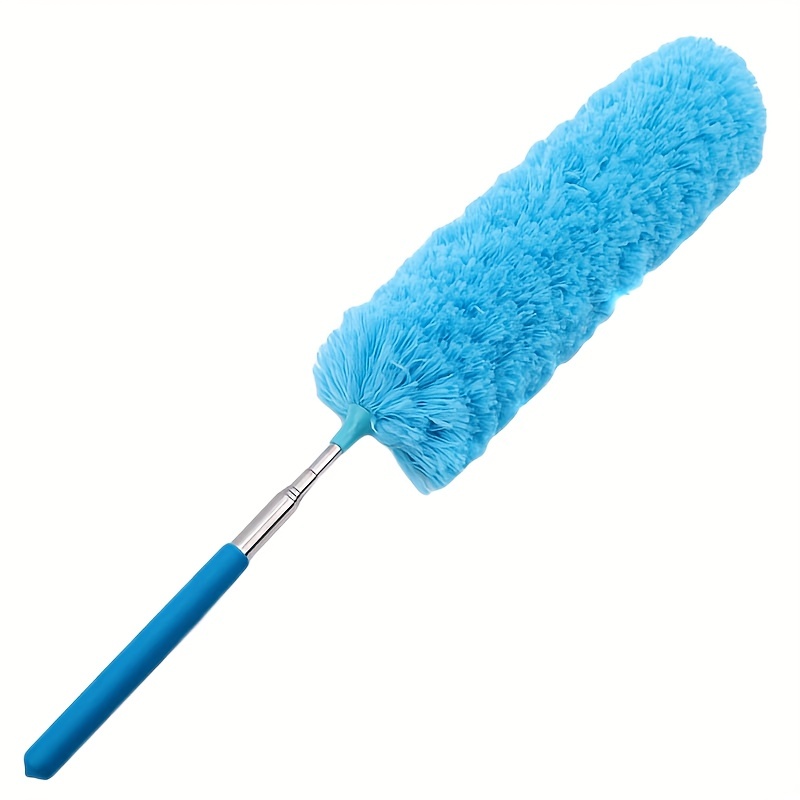 AllTopBargains 1 x Long Microfiber Duster Bendable Flexible Cleaning Brush Dust Cleaner Handle, Blue