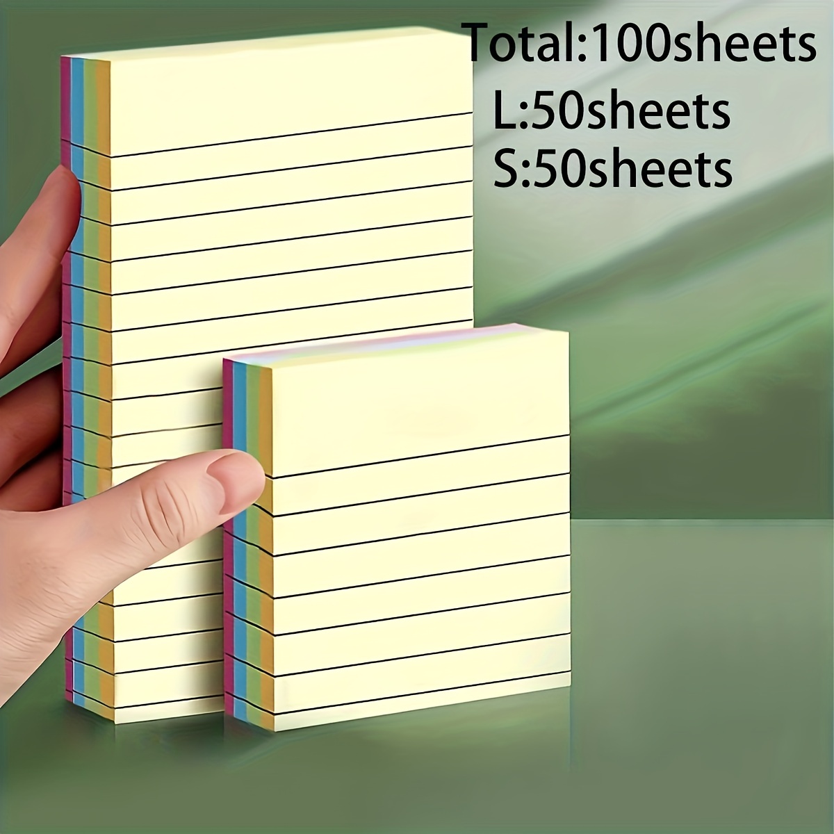  Rouidr Sticky Notes Set, 410 Sheets Self-Stick Note Pads Book,  Bright Colors, Super Sticking Power, School Supplie, Office Supplies,  Notebook Memo, Assorted Size Small & Large, Cute Desk Supplies 