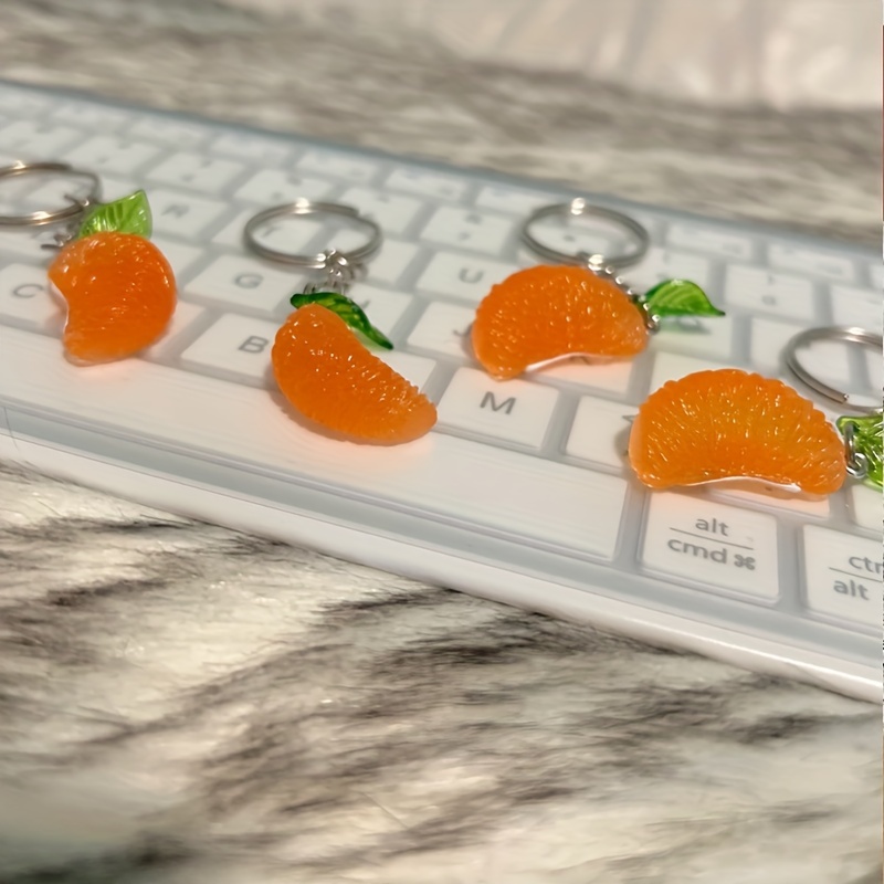 Obst flauschige Mandarine Schlüsselanhänger Orange Orange Plüsch Anhänger  Obst Ornamente Plüsch Schlüsselanhänger Auto