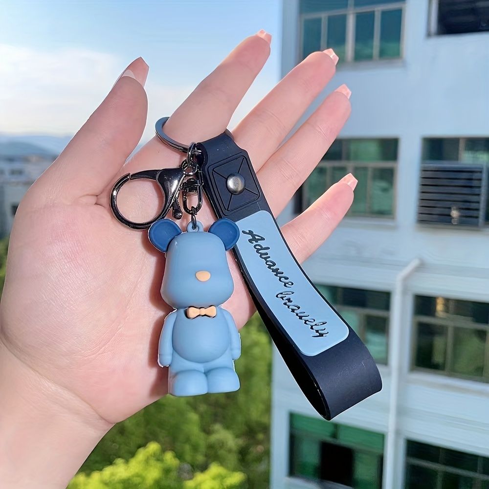 1pc Keychain Men Women Teens Cute Cartoon Teddy Keychain Creative Braided Rope Resin Animal Violent Bear 1pc Keychain Men Women Teens Cute Cartoon Teddy Keychain Creative Braided Rope Resin Animal Violent Bear