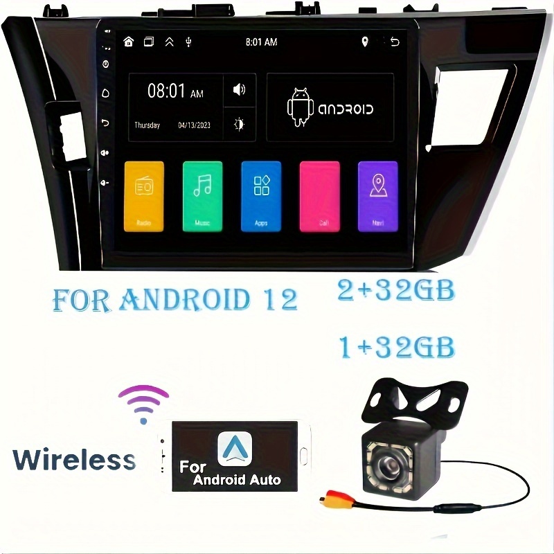  1G+32G Android Radio 10.1 pulgadas doble DIN estéreo para coche  con navegación GPS pantalla táctil Radios de coche con cámara de respaldo,  soporte WiFi Bluetooth FM, Mirror Link+Dual USB : Electrónica