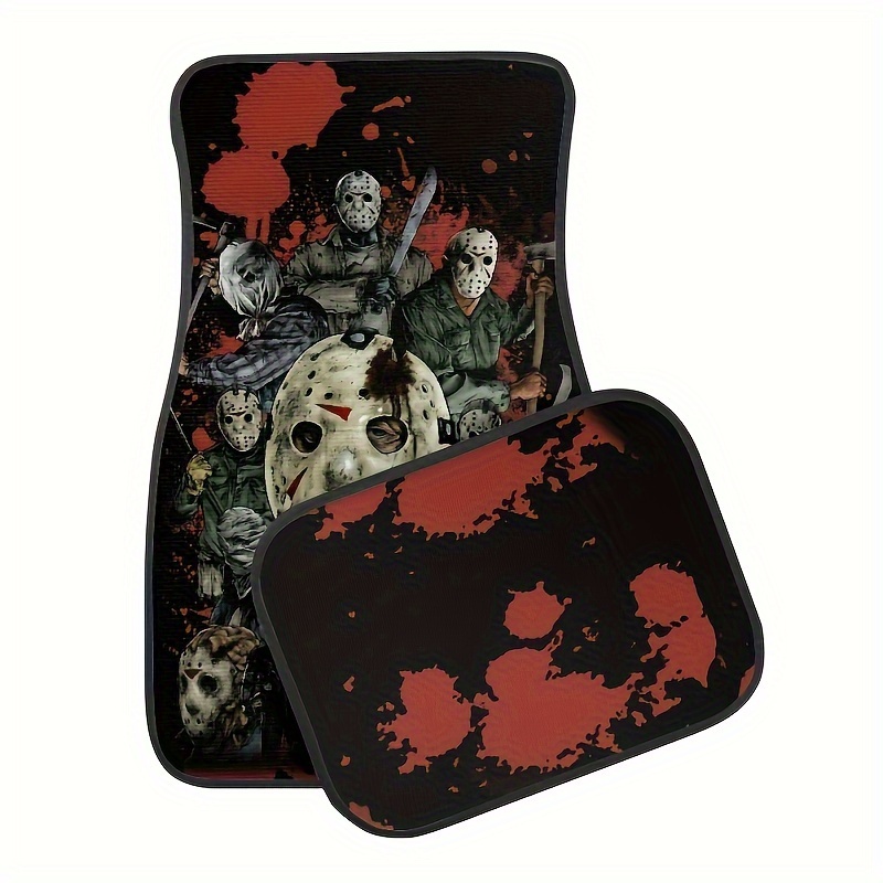 Fire Skull Printed Halloween Christmas Series Non slip Car - Temu