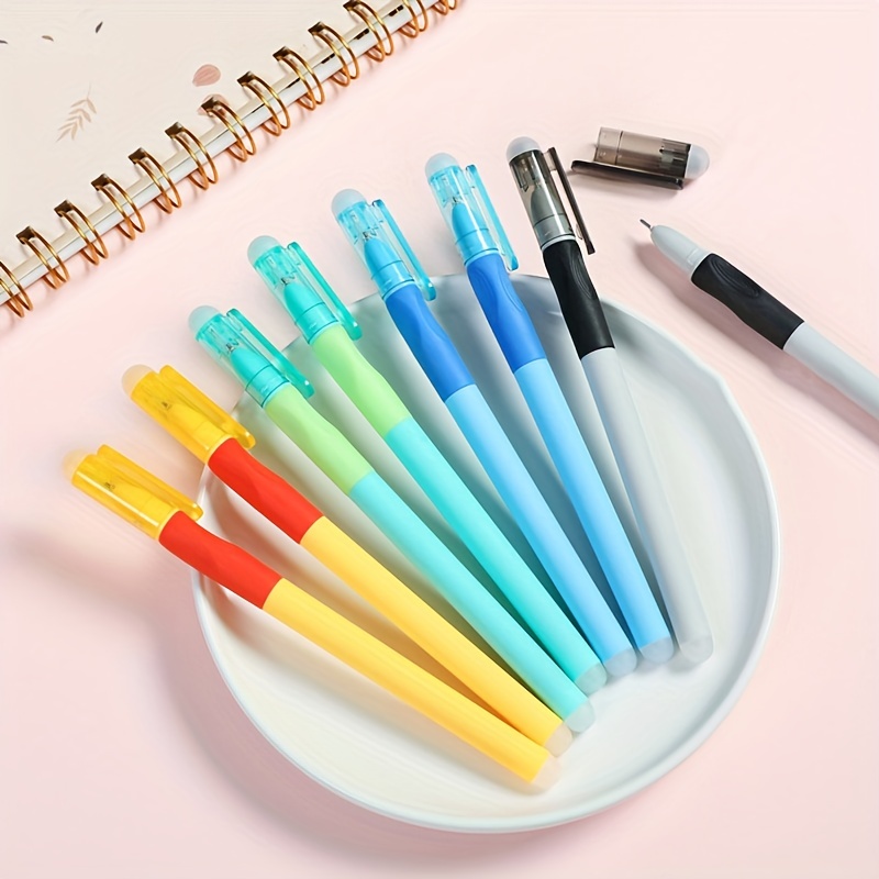 Thermal Hot Erasable Gel Pen Black Blue Ink Friction - Temu