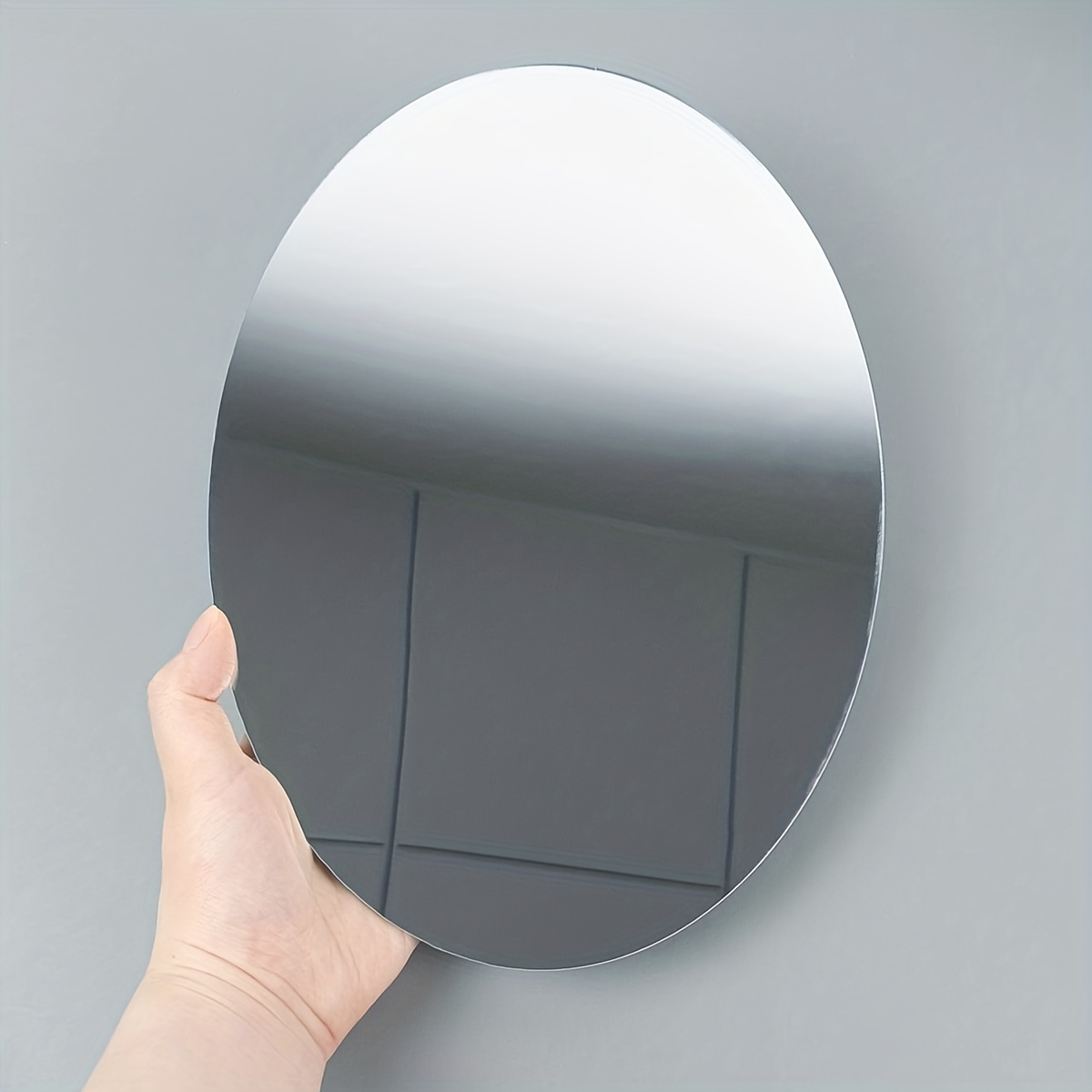  xixi-home Adhesivos de pared con espejo acrílico extraíble,  adhesivo de pared autoadhesivo ondulado, espejo decorativo de pared, baño,  sala de estar, dormitorio, juego de espejo artístico de cristal (plata, 15  unidades) 