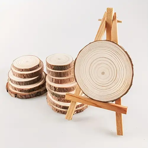 Per Package Round Wooden Coins With Natural Wood Chips Used - Temu