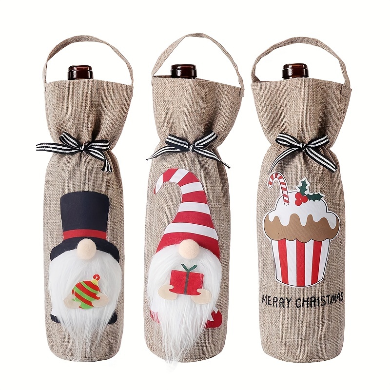 Christmas Faceless Old Man Doll Wine Bottle Cover