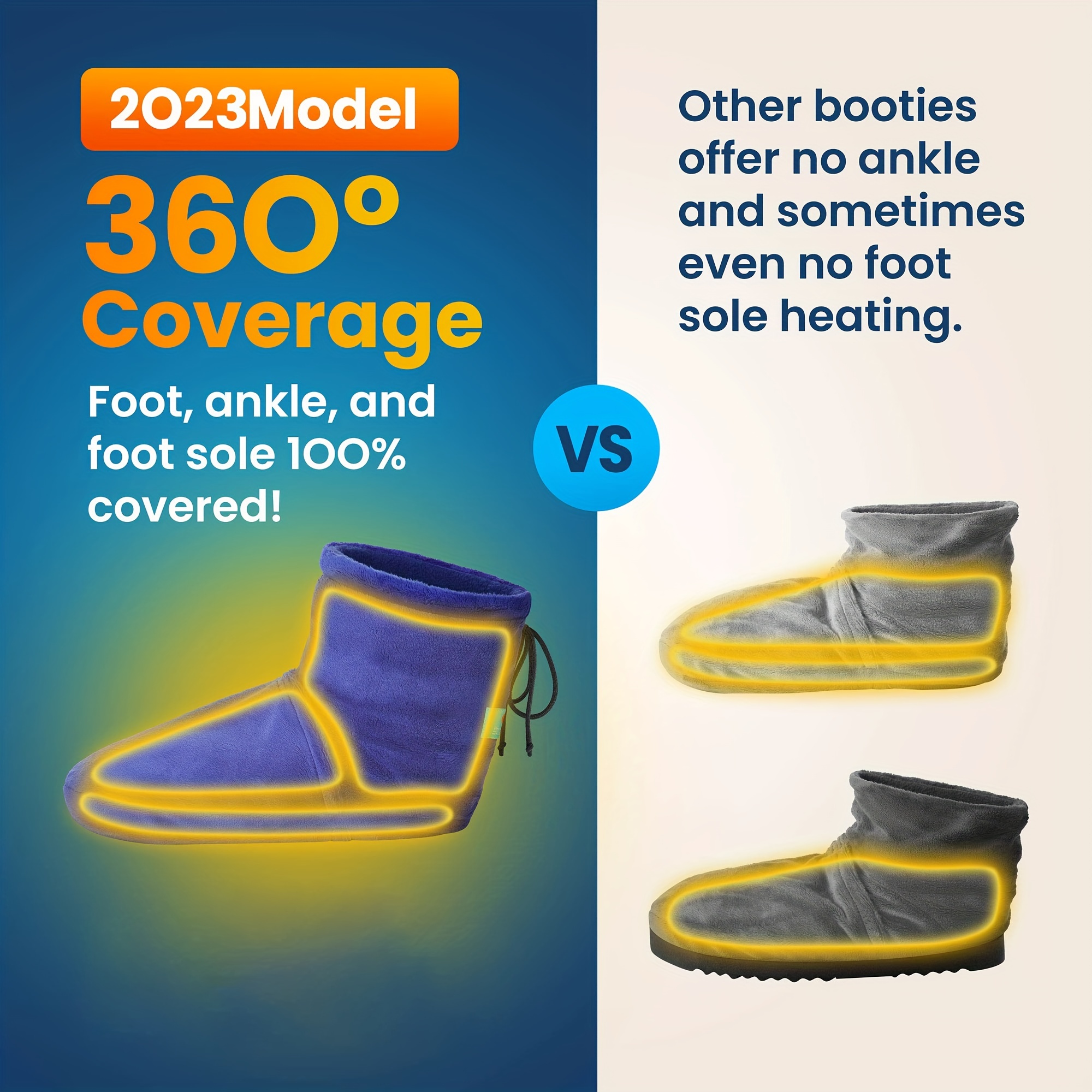 Foot Warmer Boots Heating Pad Rieleve Foot Leg Pain & Soreness