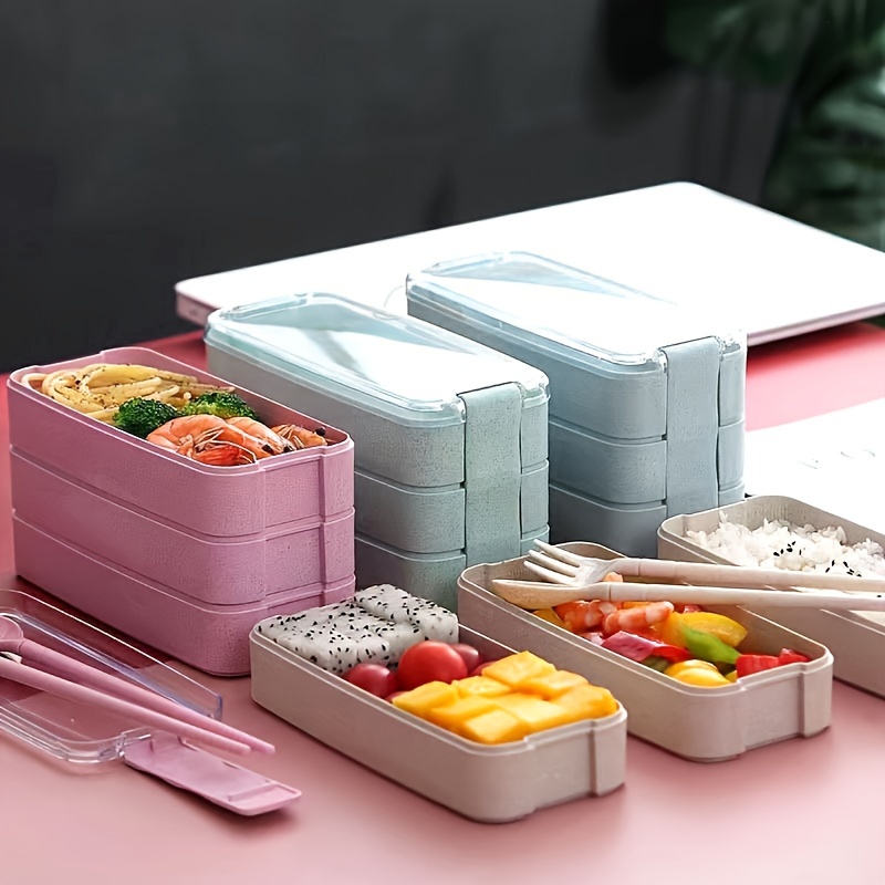 1pc Multi-layer Lunch Box With Dividers For Bento Or Salad