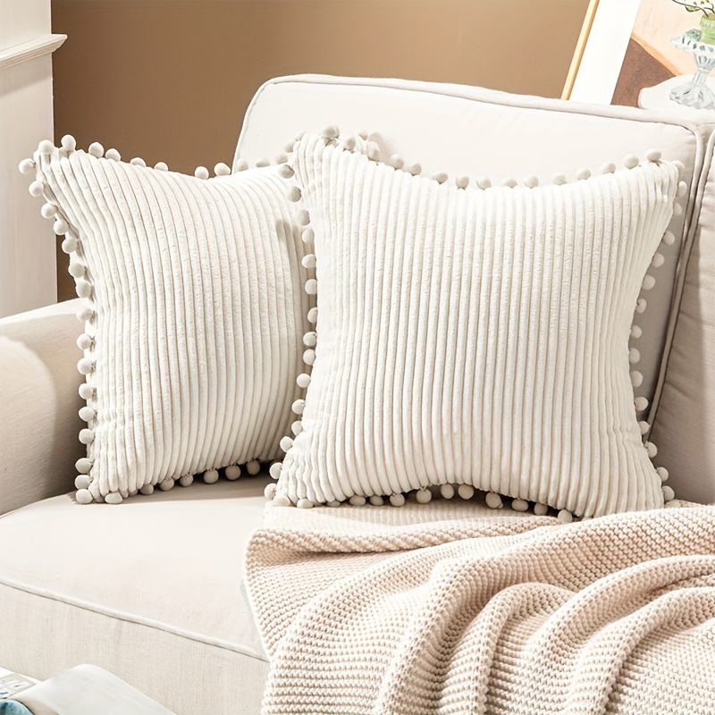 Throw Pillow With Corduroy Pillow Covers Pillow Inserts Soft - Temu