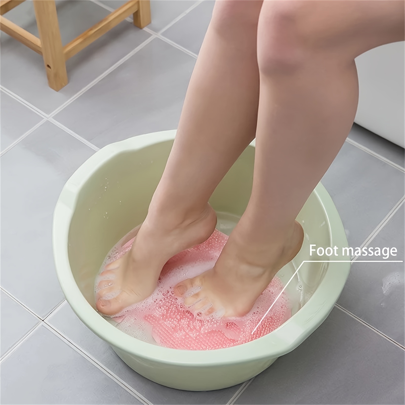 Tappetino da bagno in silicone antiscivolo Lavaggio dei piedi Doccia  esfoliante Massaggio Spazzola per la schiena Strumento per la pulizia del  corpo