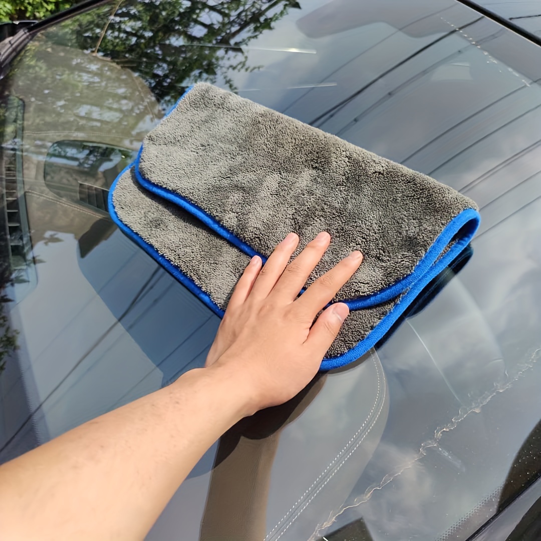 Double sided Car Wash Towels: Soft Absorbent Coral Fleece - Temu