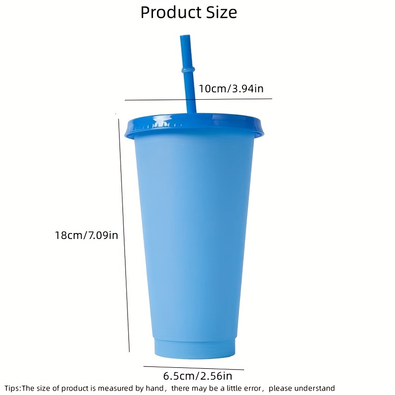 Color Changing Tumbler With Lid And Straw, Temperature Sensitive Cup, Large  Capacity Pp Plastic Straw Cups, Fashionable Water Cup, - Temu