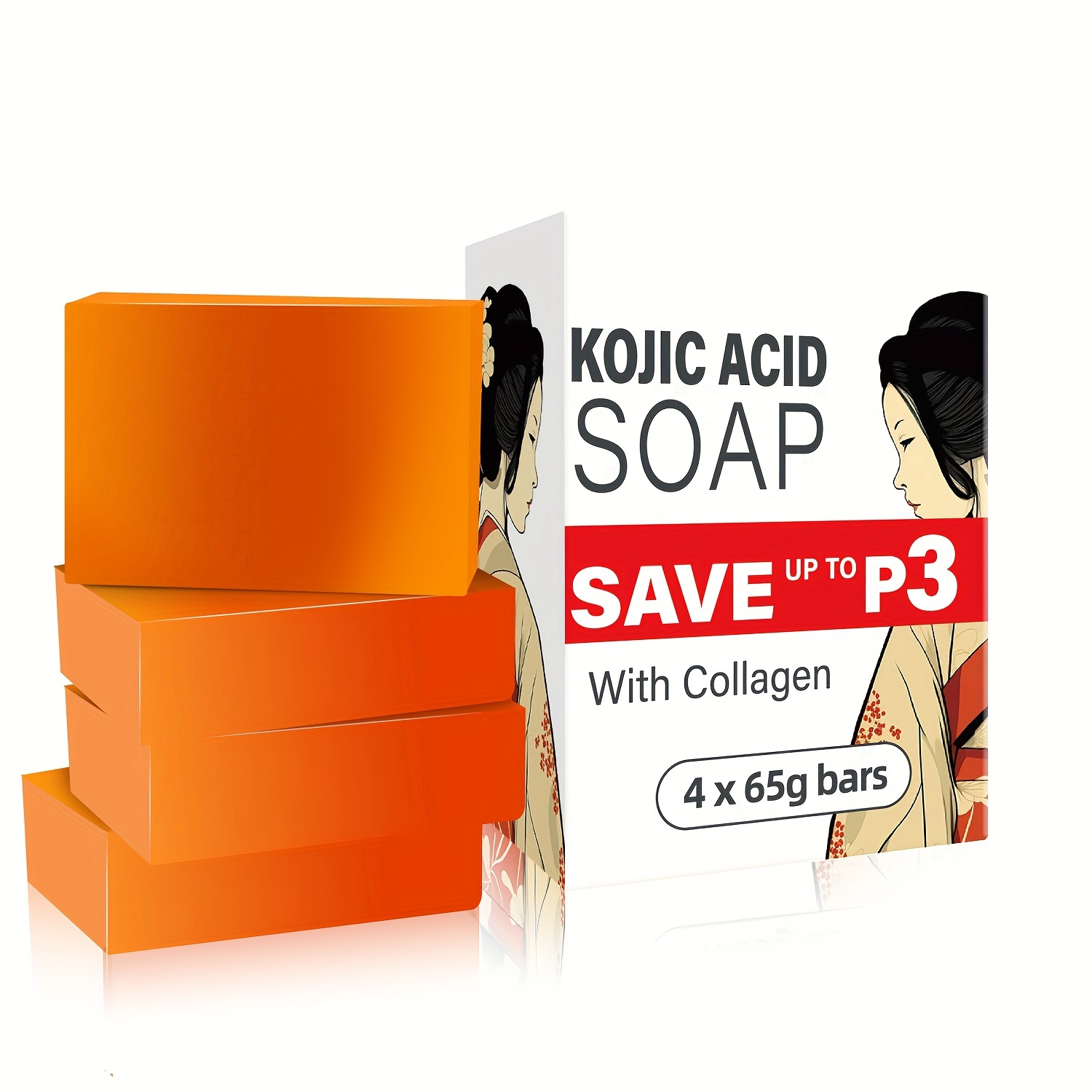 Kojic Acid Soap Bar with Vitamin C and Turmeric