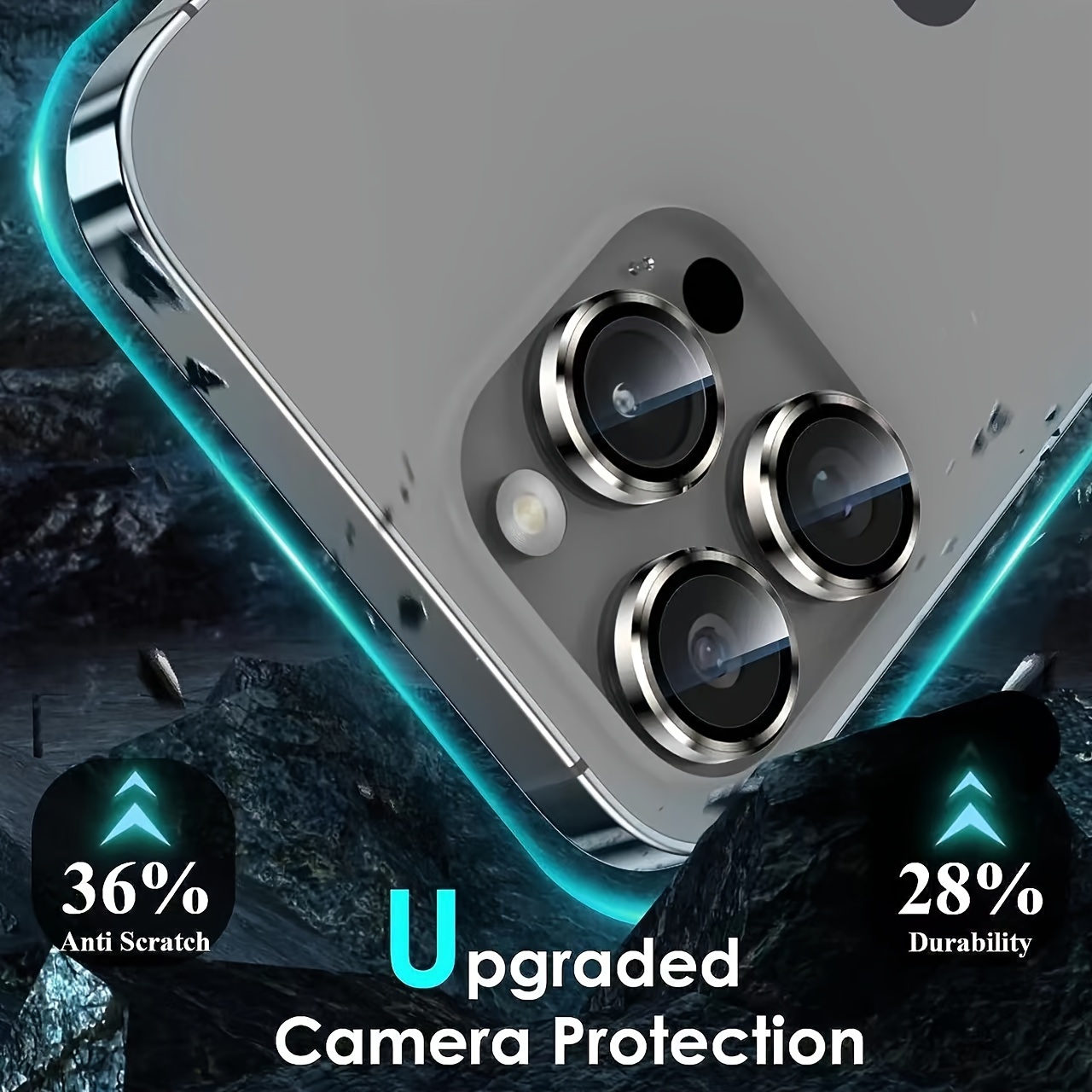 Camera Lens Protector for iPhone 15 Pro Max 14 Plus 13 iPhone15 14Pro 15Pro  15Plus Tempered Glass Protection Cover Titanium Blue