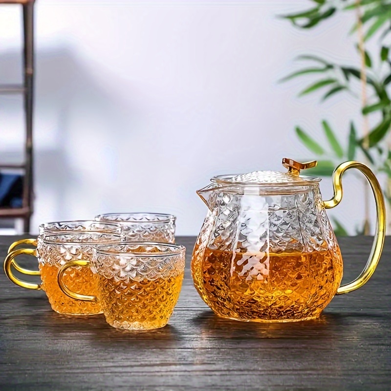 Glass Teapot, Household Teapot, Glass High Temperature Resistant Tea Pot,  Flower Tea Kettle, Single Pot, Electric Ceramic Stove Tea Set, For Home  Restaurant Hotel Party, Tea Accessories - Temu