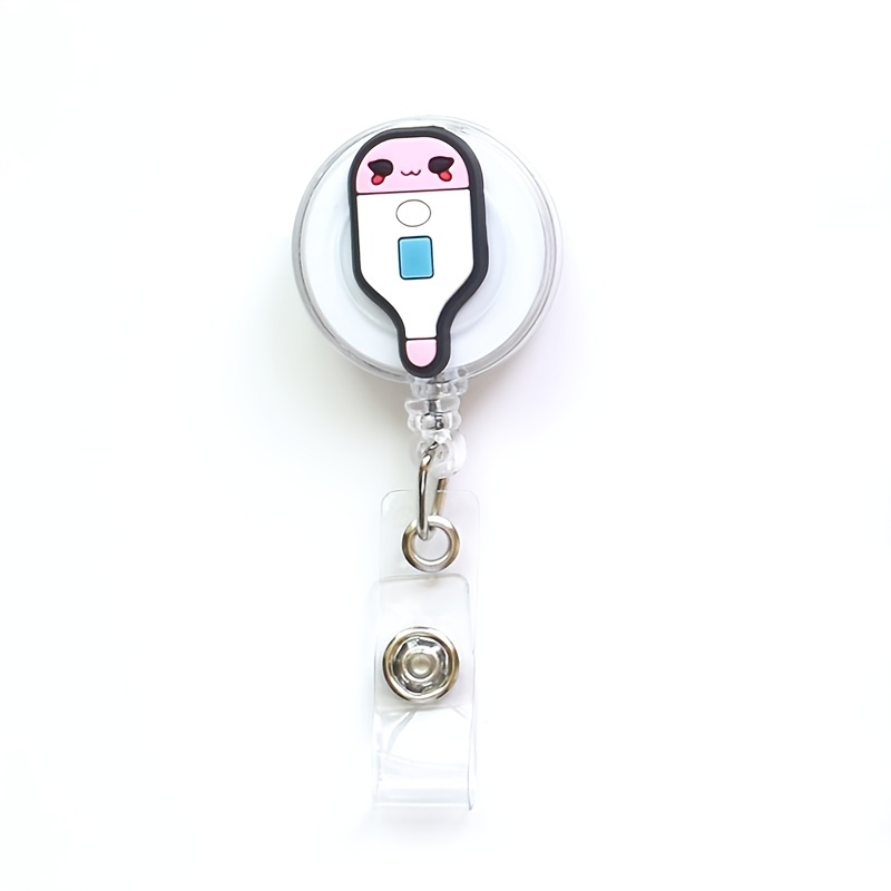 Cute Retractable Badge Holder, Silicone Keychain Supply