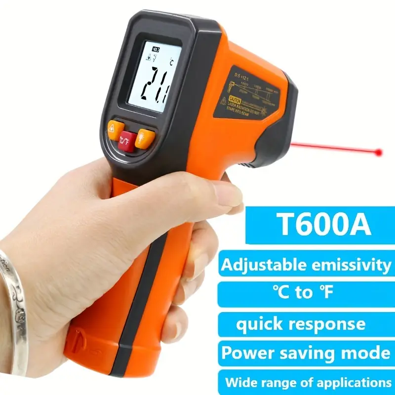 High-precision Adjustable Infrared Thermometer With Backlit Lcd -58℉~1112℉  - Perfect For Bbq, Oven, Pizza, Fridge, And Industry - Non-contact Digital  Laser Thermometer - Not For Human Use - Temu