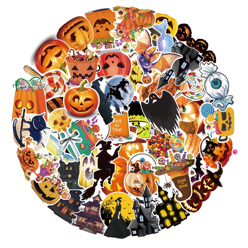 50Pcs New Nightmare Before Christmas Stickers Halloween Theme Waterproof  Stickers for Laptop Skateboard Phone Luggage