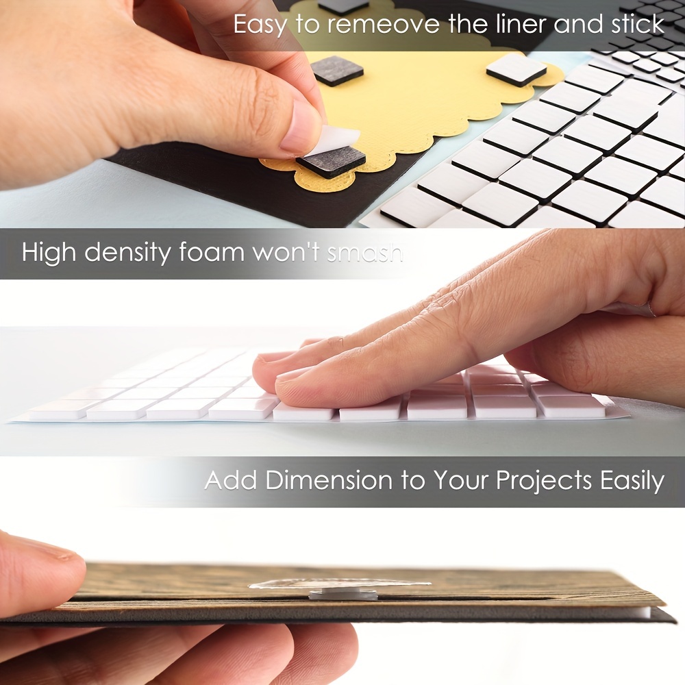 Thickness Black White Mini 3d Double Sided Adhesive Foam Temu