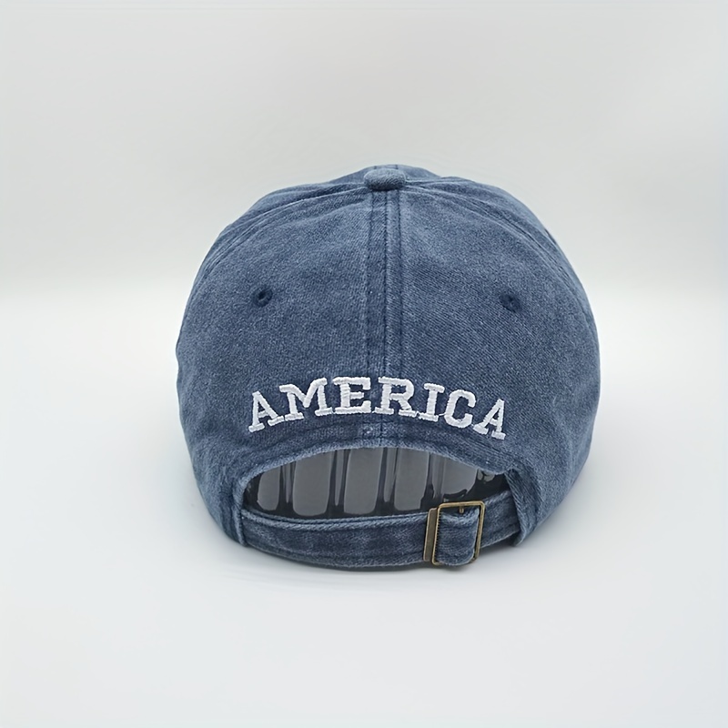 Sunshade Adjustable Baseball Cap with American Flag Embroidered
