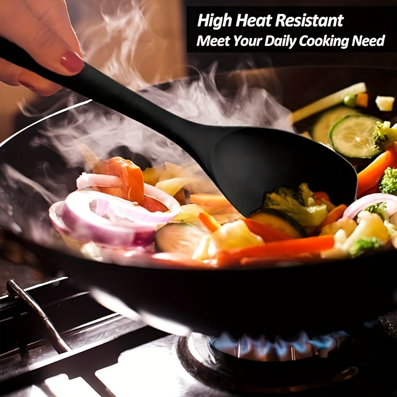 Silicone Nonstick Pot Mixing Spoon High Heat Resistant - Temu