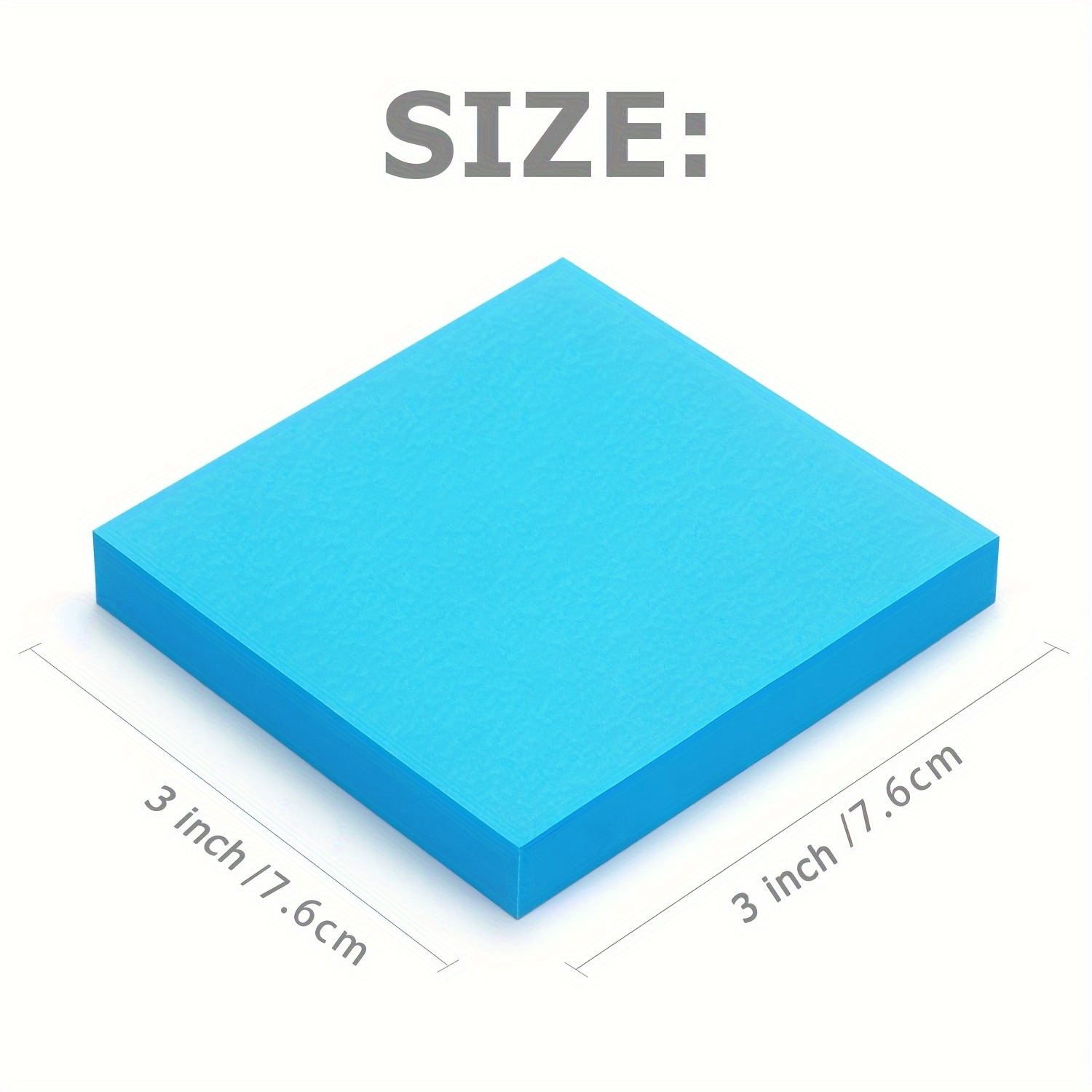 Sticky Notes 3x3 inch Bright Colors Self-Stick Pads 6 Pads/Pack 100  Sheets/Pad Total 600 Sheets