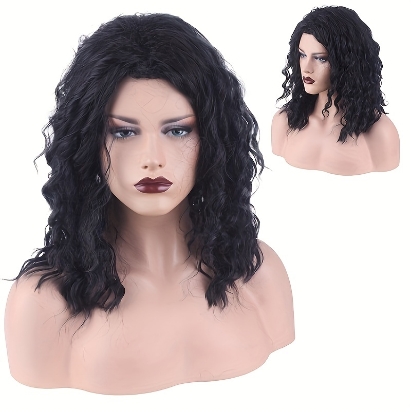 Parrucca Di Mercoledì Addams, Addams Parrucca, Parrucca Cosplay Di  Mercoledì Addams, Parrucca Nera Doppia Intrecciata Lunga, Parrucca Di  Capelli Per