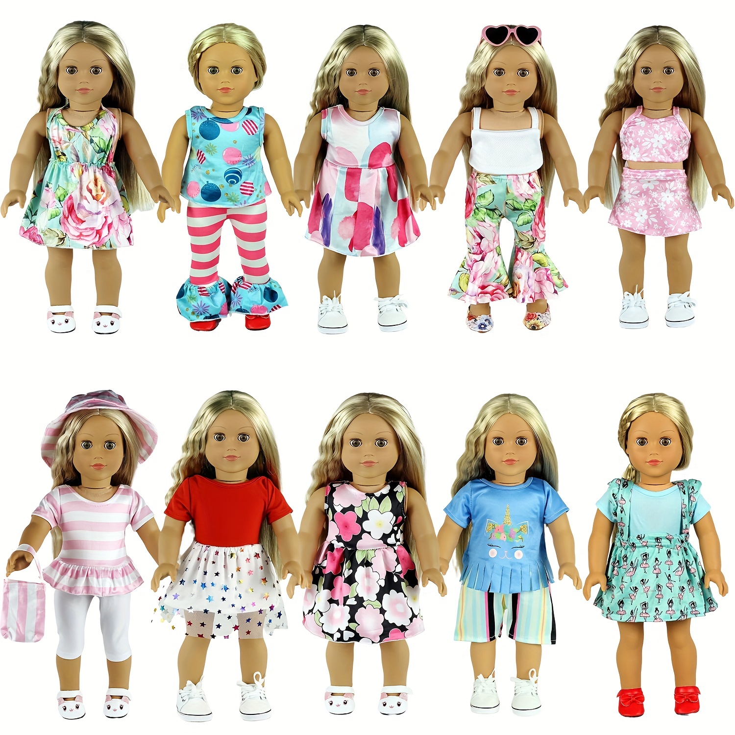 Dress 18 Doll In Style Fun Costume Set Kids Love ! - Temu
