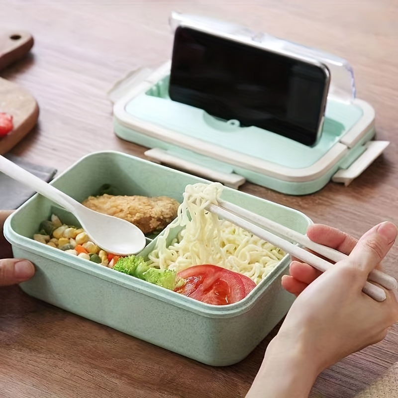 Cartoon Lunch Box For Office Workers Rectangle Bento Box - Temu