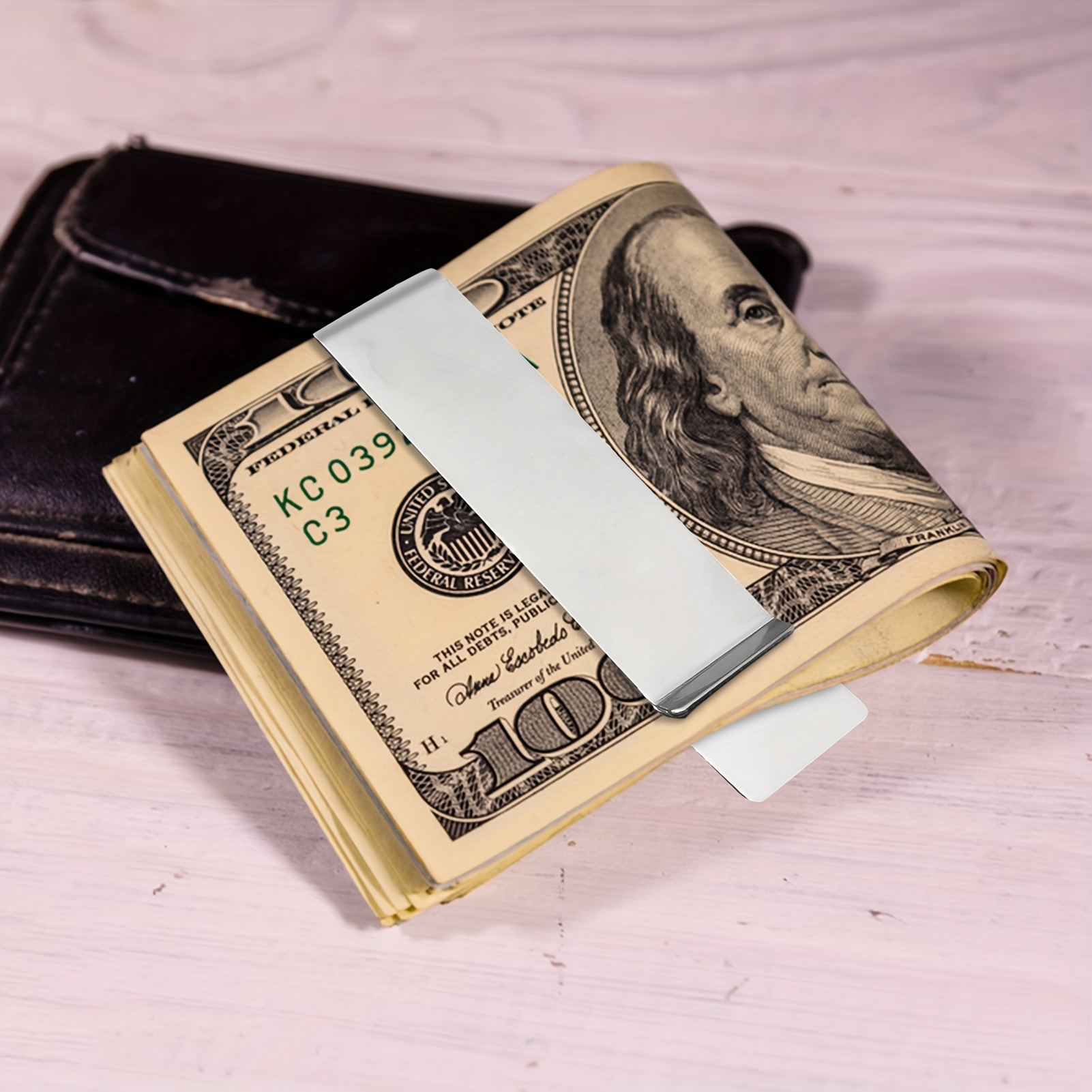 Bill Binder - Metal Money Clip and Credit Card Holder for Men | Speidel Black Rubber