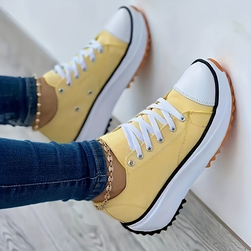 Ladies Shoes Casual Large Size Lightweight Comfortable Breathable Casual  Shoes Lace Up Sports Shoes Sneakers for Women High Heels Slip on Canvas