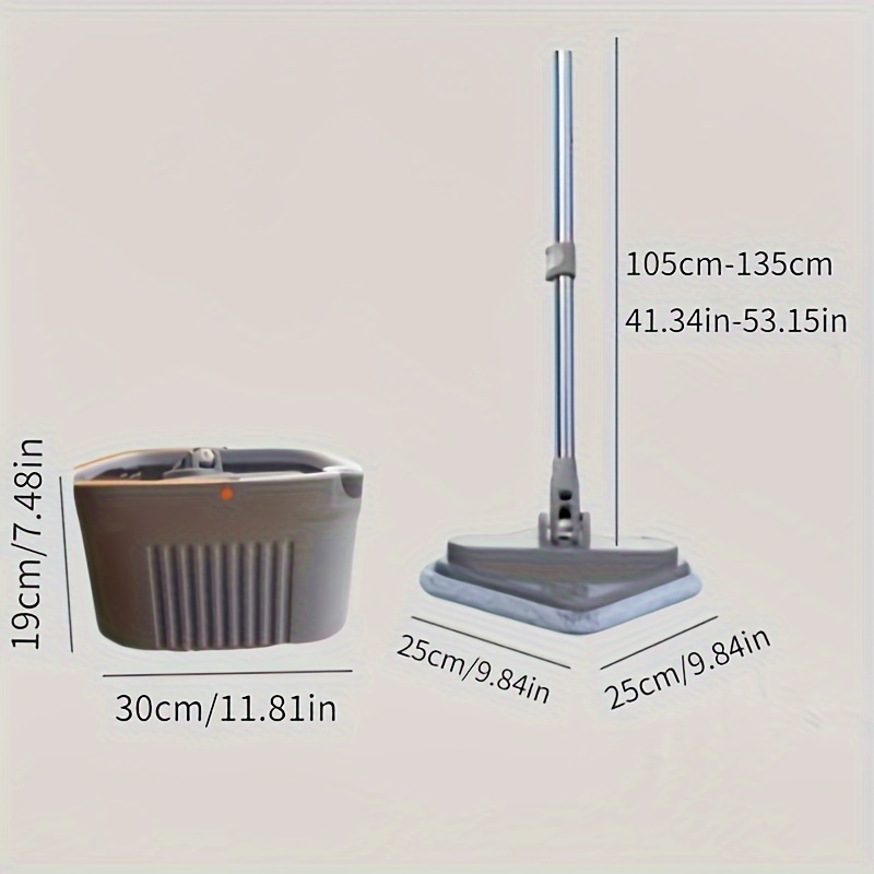 Hand free Mop With Bucket Sewage Separation Mop Lazy Spin - Temu