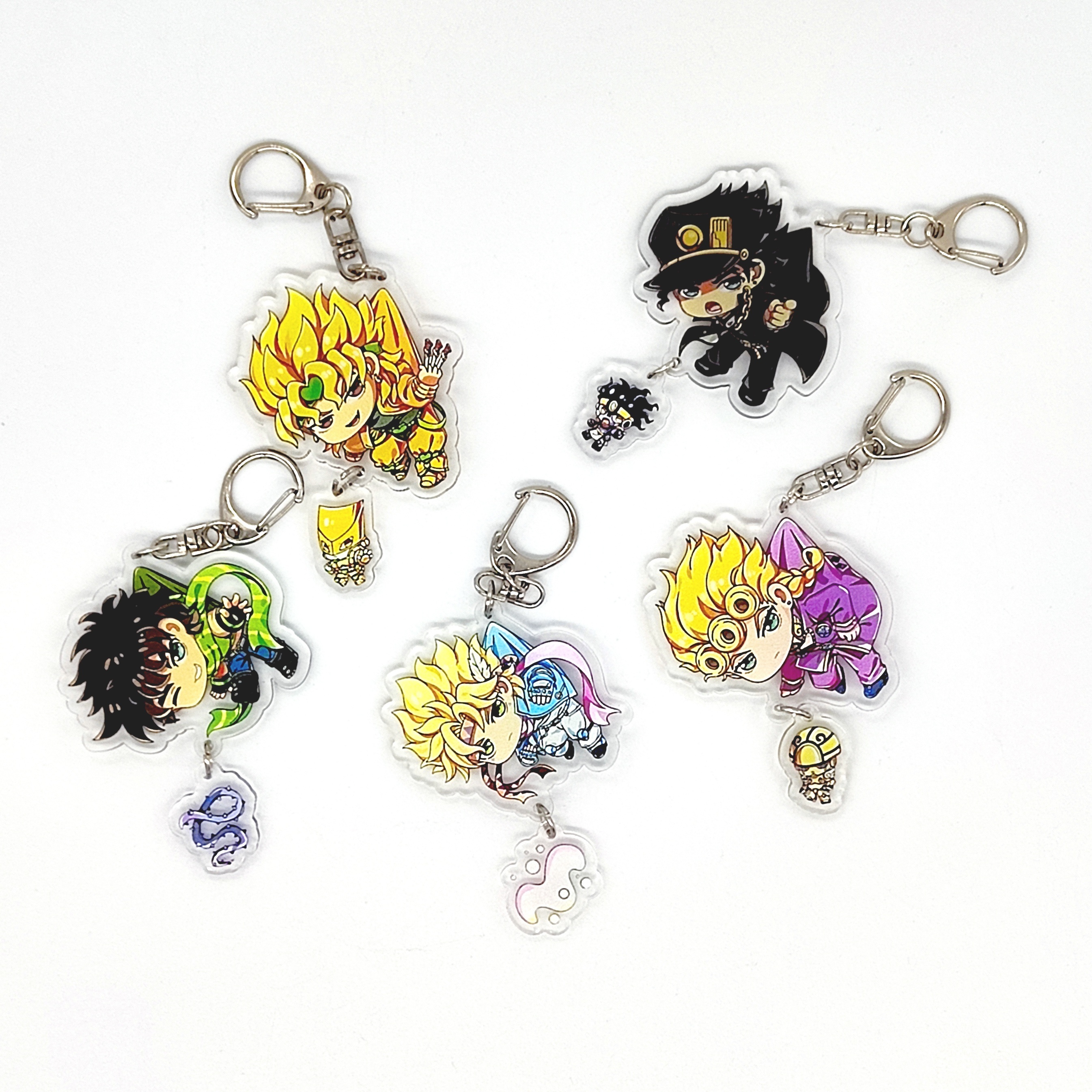 Unisex Gifts Anime Fairy Tail Keychain Pendant Key ring Jewelry Cosplay  4Pcs/set