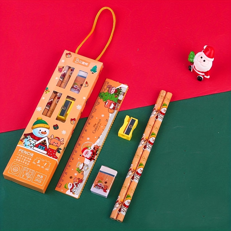 Christmas Gift Student Stationery Set Cartoon Stationery - Temu