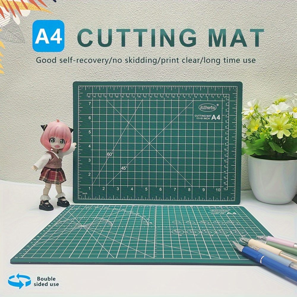 Elan Cutting Mat A4 Green, Self Healing Cutting Mat 30x22 CM, 5-Ply Craft  Mat, Craft Cutting Board, Art Mat, Metric Sewing Mat, Quilting Mat, Hobby
