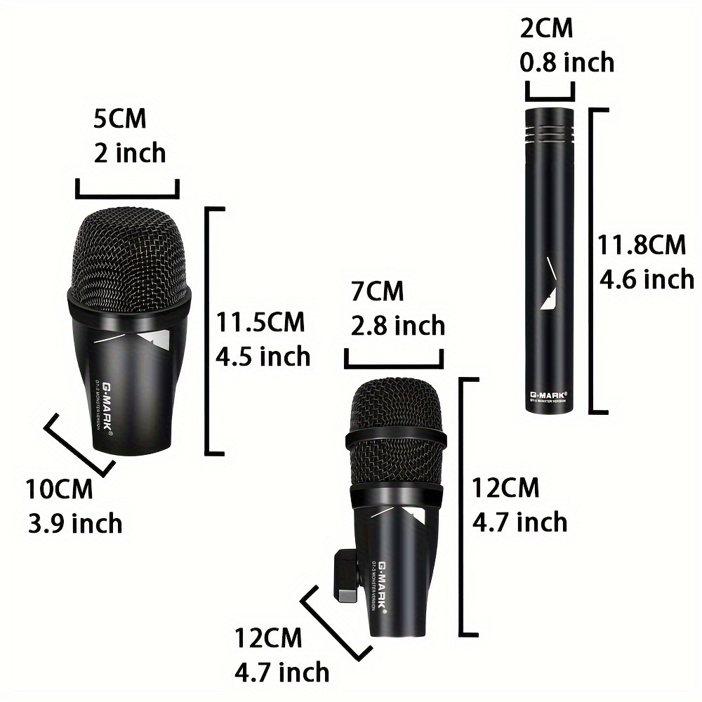 Microphone d'instrument filaire avec support de micro batterie ensemble de  clips