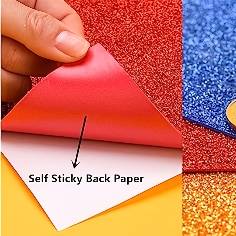10 Pack, 12x10 Self-Adhesive Glitter DIY Craft Foam Sheets, Hot Pink in  2023