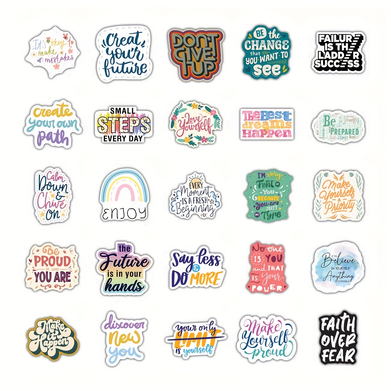 Inspirational Words Stickers Motivational Quote - Temu
