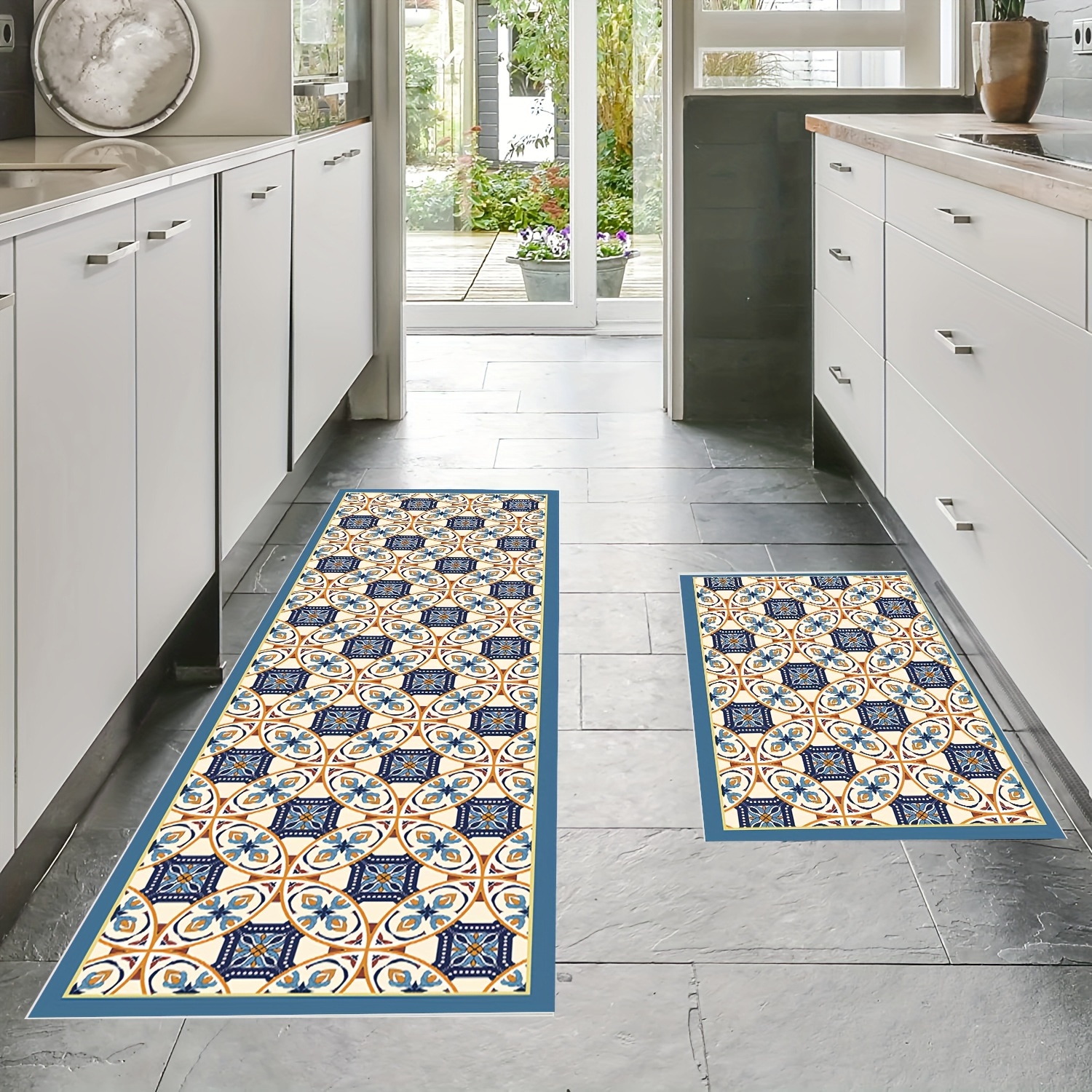 Vintage Boho Kitchen Floor Mat Non slip Oil proof Floor Mat - Temu