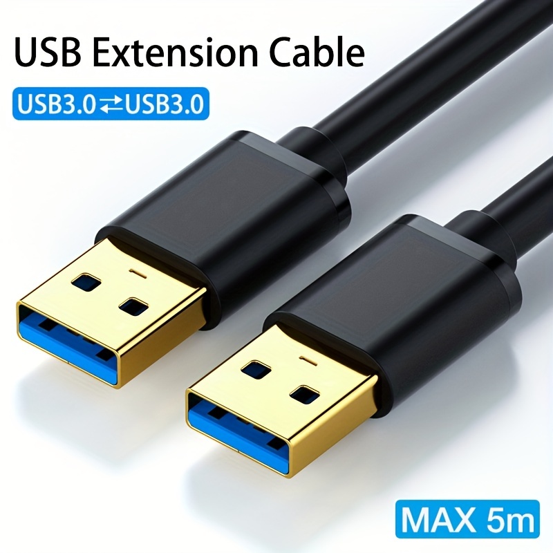 USB to USB Cable, Data Transfer USB3.0 males to male Cable Double End USB  Cord for Camera Enclosures Laptop Laptop 0.5m