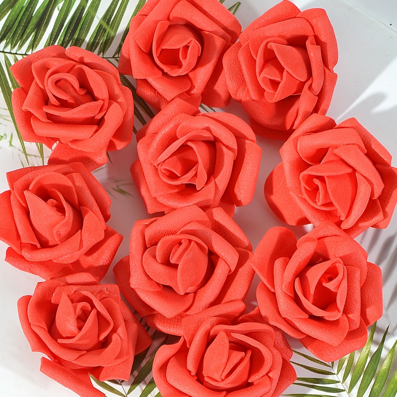 Mini Fake Rose Pe Rose Flower Heads Artificial Flowers Roses - Temu