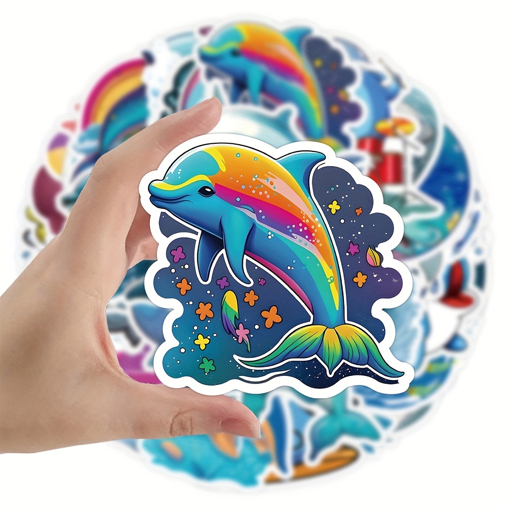 1pc Pegatinas Pared Decorativas Peces Delfines Océano - Temu