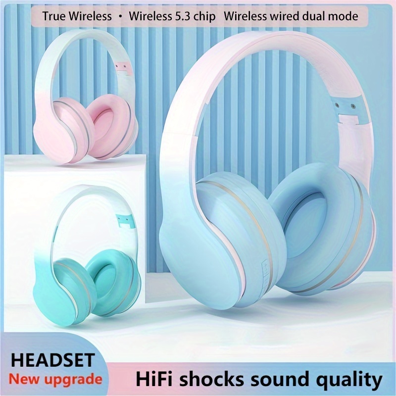 Auriculares inalámbricos Bluetooth deportivos, Bluetooth 5.3, auriculares  estéreo de alta fidelidad inmersivos sobre la oreja, auriculares