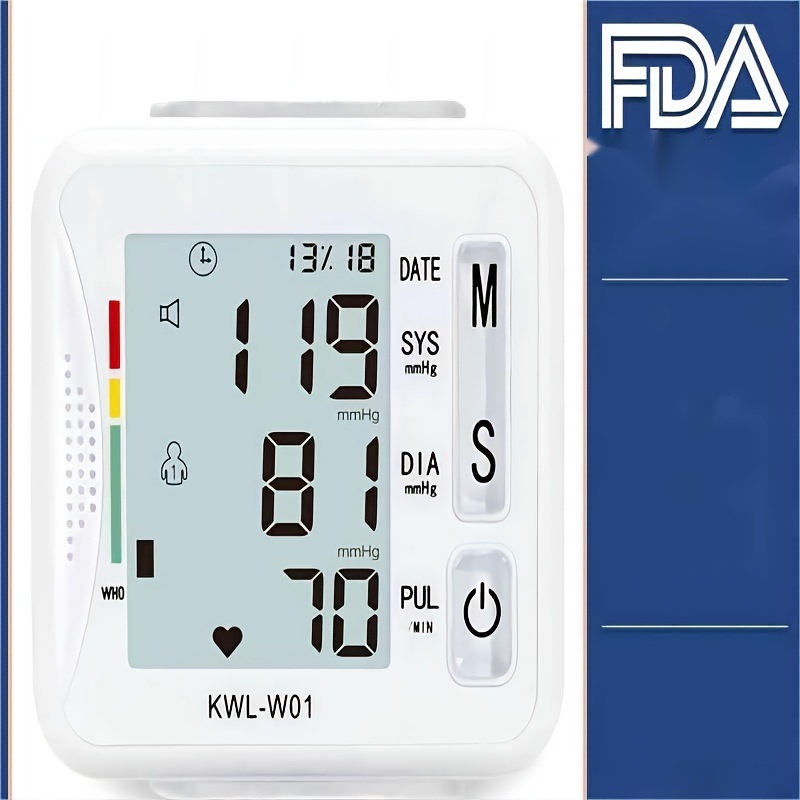 At-Home Blood Pressure Monitor w/ LED Digital Screen (FDA Approved)