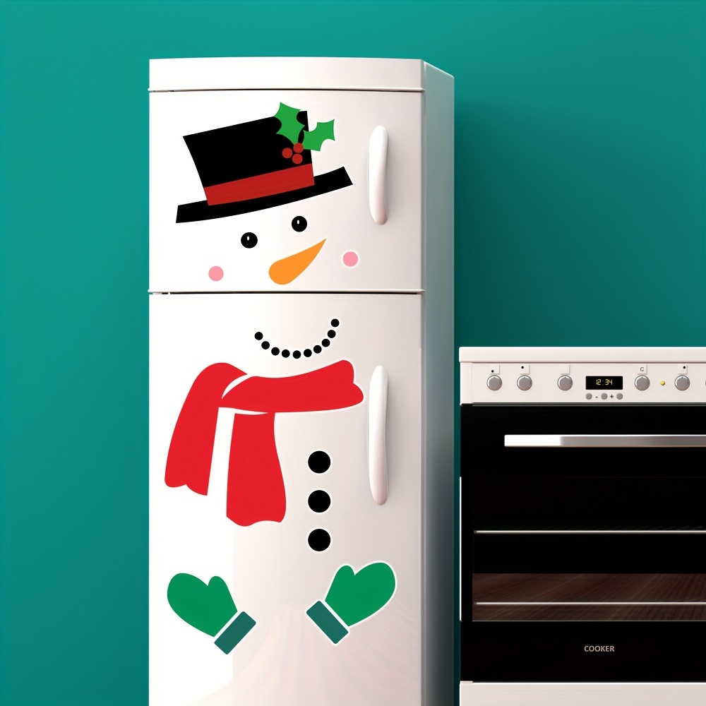 Snowman Refrigerator Magnets Set of 16, Cute Funny Fridge Magnet