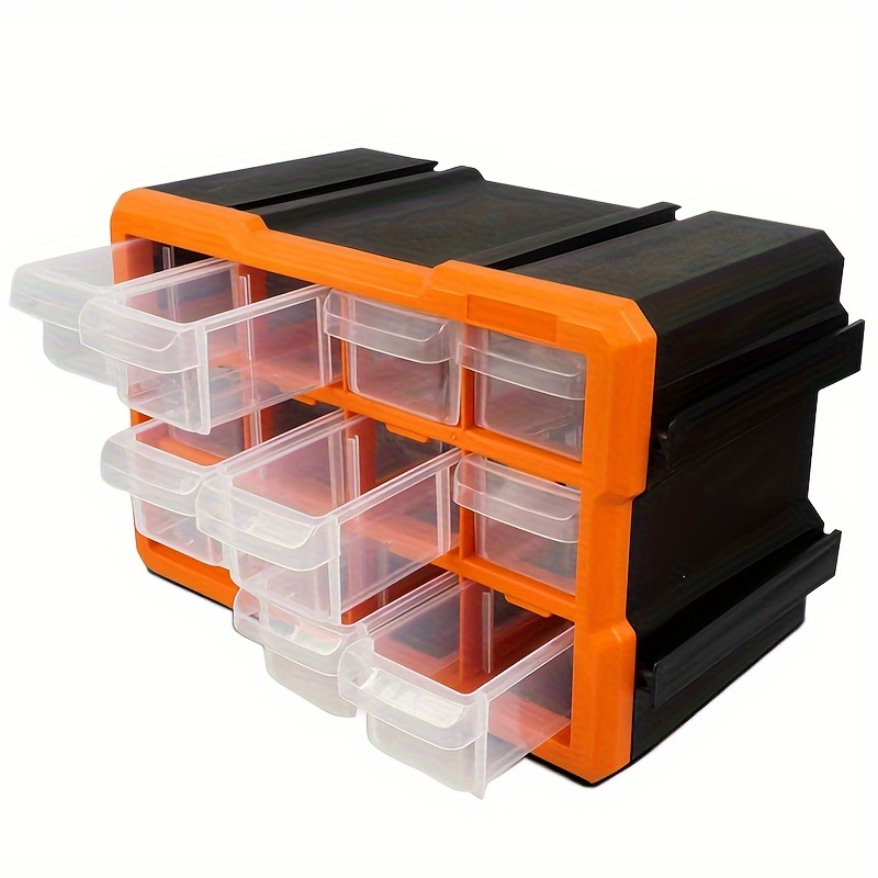 1pc Stackable Storage Boxes Component Screws Toolbox Combined Cabinet Rack  Building Block Drawer Case Organization Boxes